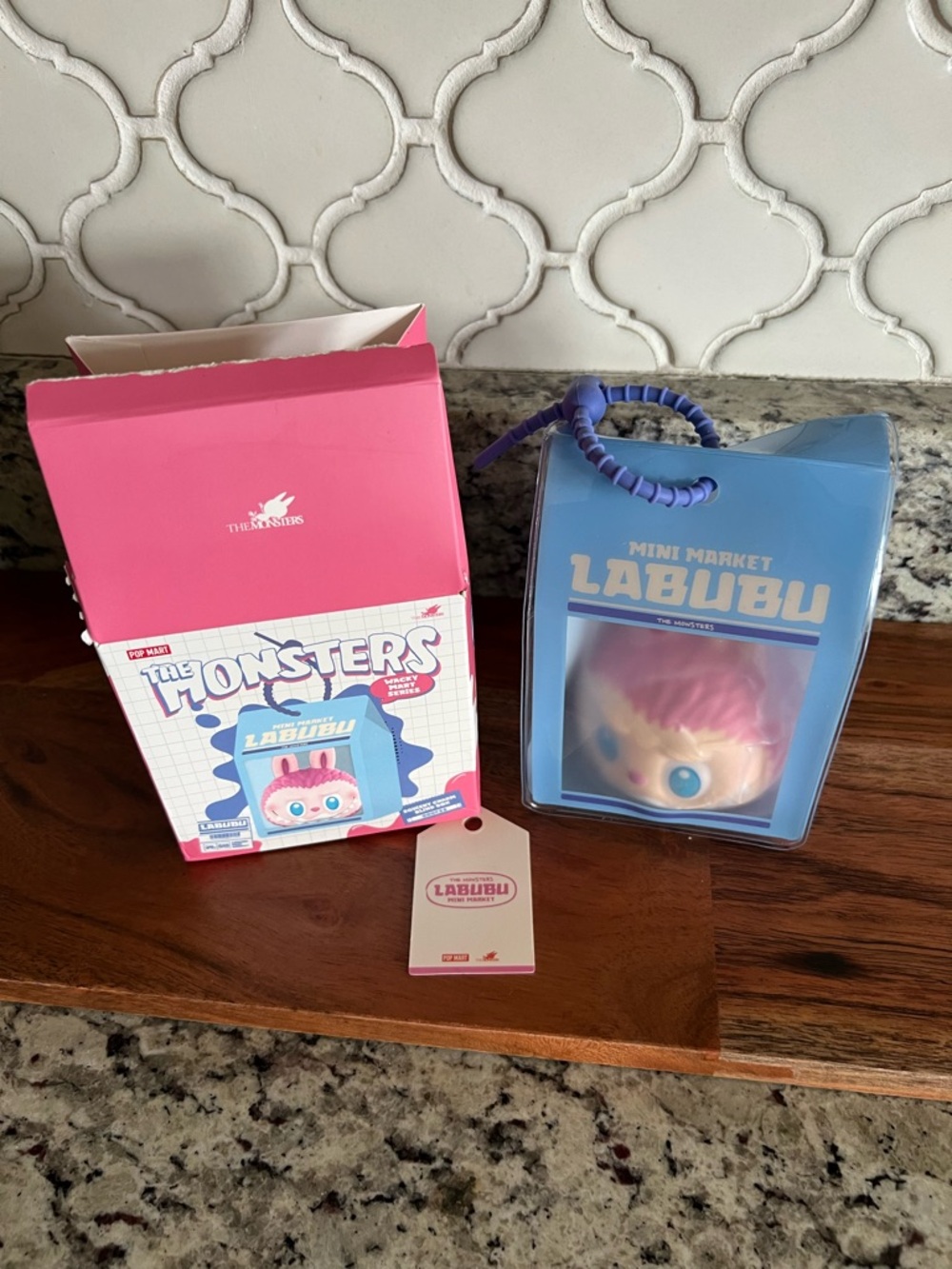 New (OPEN BOX) The Monsters Mini Market Labubu Collectible Toy  - MILK